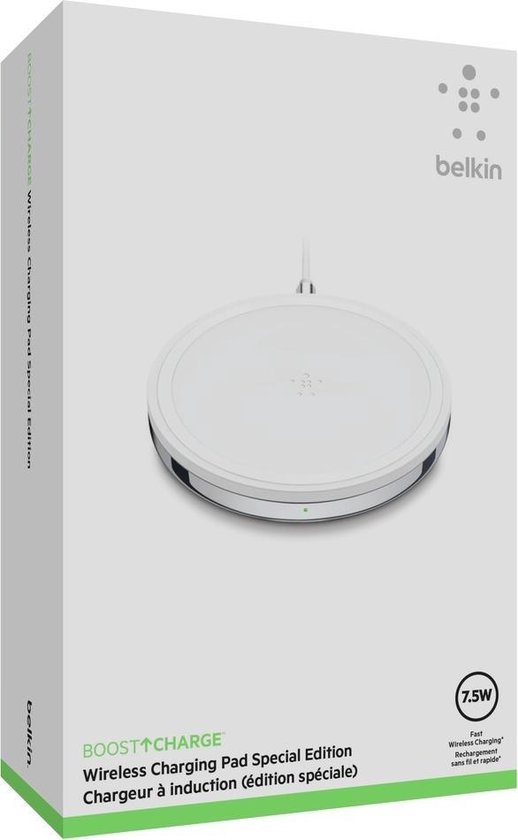 comfortabel genezen banaan Belkin BOOST↑CHARGE™ Special Edition wireless charger - Draadloze oplader -  7,5W - Wit | bol.com
