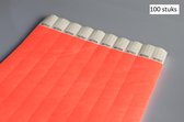 100 Polsbandjes, Tyvek Neon Rood, CombiCraft