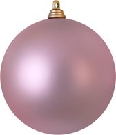 Kerstbal 10 cm roze mat set 2 stuks