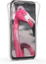 DrPhone Huawei P40 Lite Dual TPU Case - 360 Graden Cover - Voor en Achter Volledig Bescherming - Transparant ( Geen Stippels)
