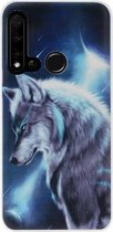 ADEL Siliconen Back Cover Softcase Hoesje Geschikt voor Huawei P20 Lite (2019) - Wolf