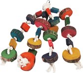 Flamingo - Papegaaienspeelgoed Kooihanger Kralen - Multicolor - 12 x 12 x 30 cm