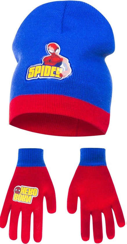 Chapeau et gants Spider Man Blauw 51/54