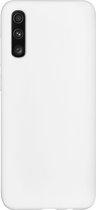 BMAX en silicone BMAX pour Samsung Galaxy A50 / Coque rigide / Coque de protection / Siliconen de téléphone / Coque rigide / Protection de téléphone - White/ Wit