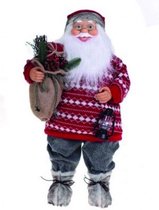 Kerstman met rode trui 45 cm