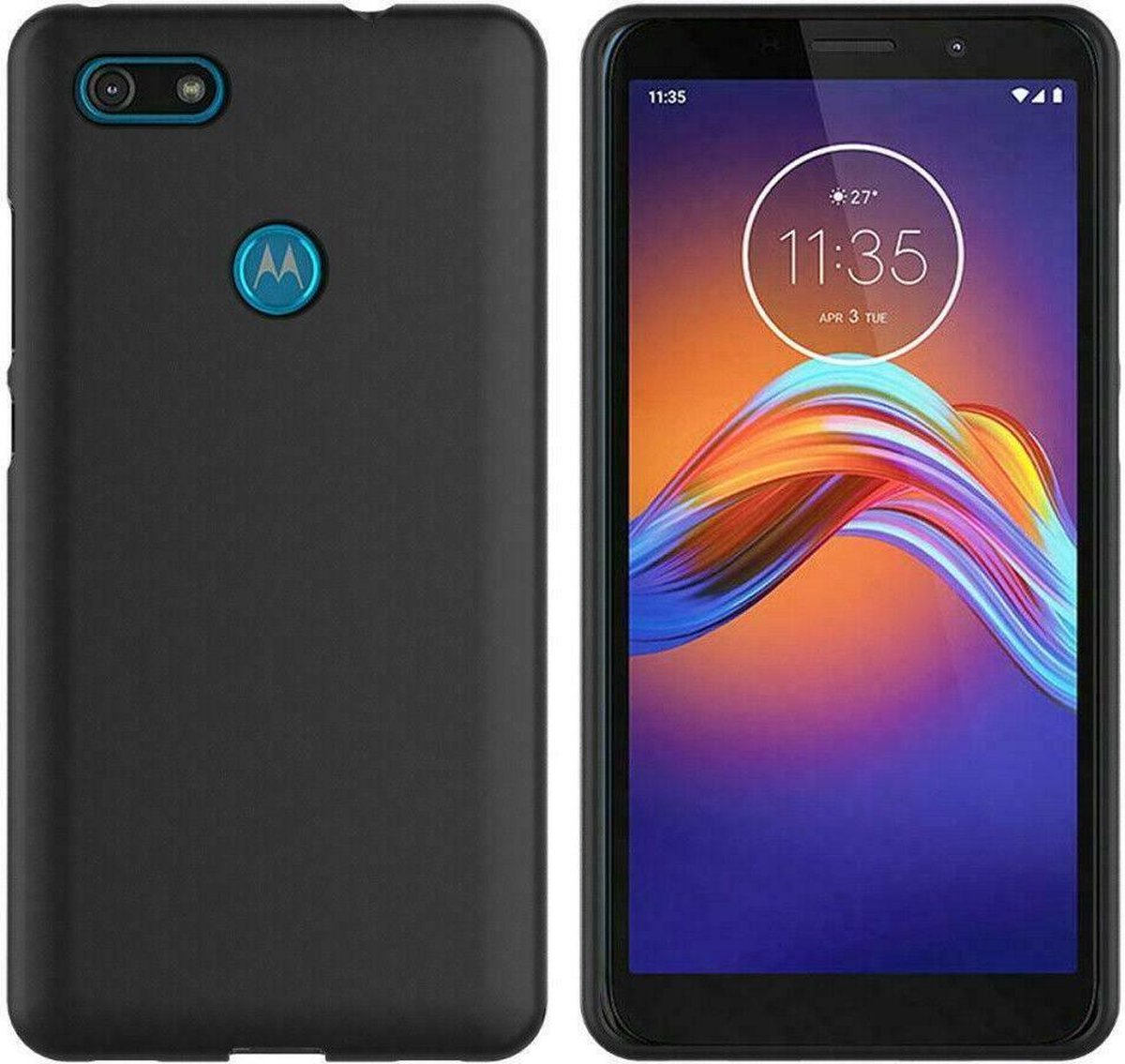 Soft TPU hoesje zwart Silicone Case Geschikt voor: Motorola Moto E6 Play