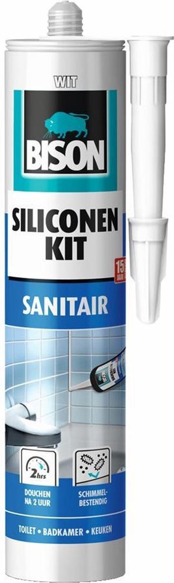 Bison Siliconenkit Sanitair Koker - Wit - 310 ml | bol.com