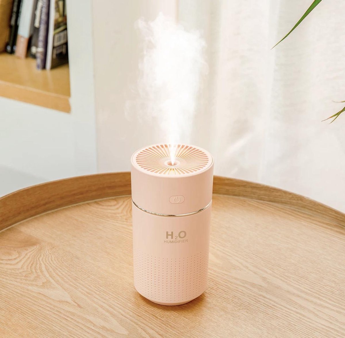 Goedkoopste Luchtbevochtiger met Sfeer/Nachtlampje 360ML - Aromatherapie - Verdamper - Vernevelaar - Luchtreiniger - AirCooler - Humidifier - Roze!