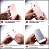 Apple iPhone 8 / Apple iPhone 7 Dual TPU Case transparant 360° Graden. Optimale Siliconen bescherming Voor- en Achterkant (2 in 1) - HiCHiCO