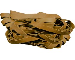 1 kg - Elastiek - naturel - diameter 100mm - breedte 10mm - in zak - ca 185 stuks