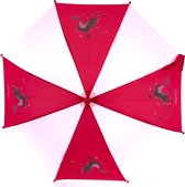 Esprit paraplu meisje lang kindergarten pony roze donker rood