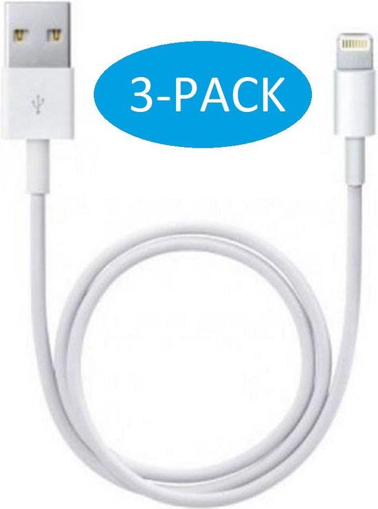 USB-A naar lightning kabel geschikt voor Apple iPhone & Ipad - oplader  kabel - lader -... | bol.com