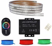 LED Strip Set RGB - 50 Meter - Dimbaar - IP65 Waterdicht - Afstandsbediening - 230V - BES LED