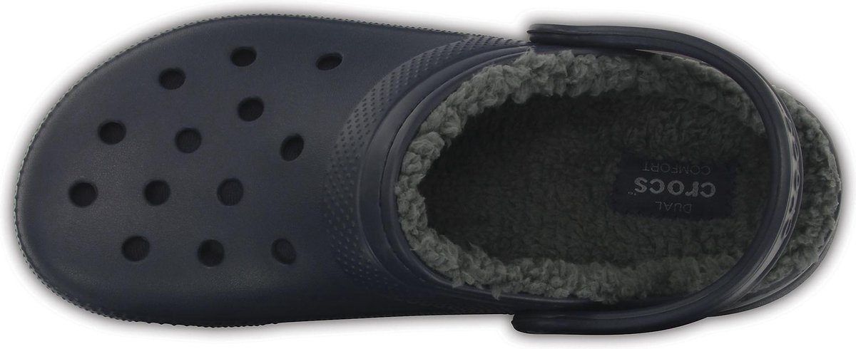 Crocs - Classic Lined Clog - Instap Sandaal - 42 - 43 - Blauw