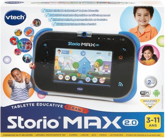 VTECH - Console Storio Max 2.0 5 Bleue - Tablette Éducative Enfant 5 Pouces  | Jeux | bol