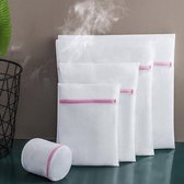 Waszakken 5 stuks | 5 maten | lingerie | BH | schoenen | waszak | wit