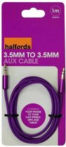 AUX Kabel Halfords 1 meter Purple