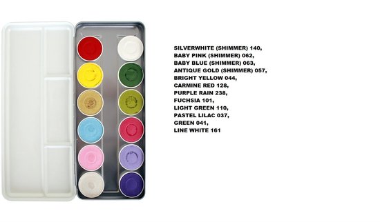 fundament inhalen negeren Superstar Face & Bodypaint palet Botanical Aqua 12 kleuren (12x5gr) -  schmink pallet... | bol.com