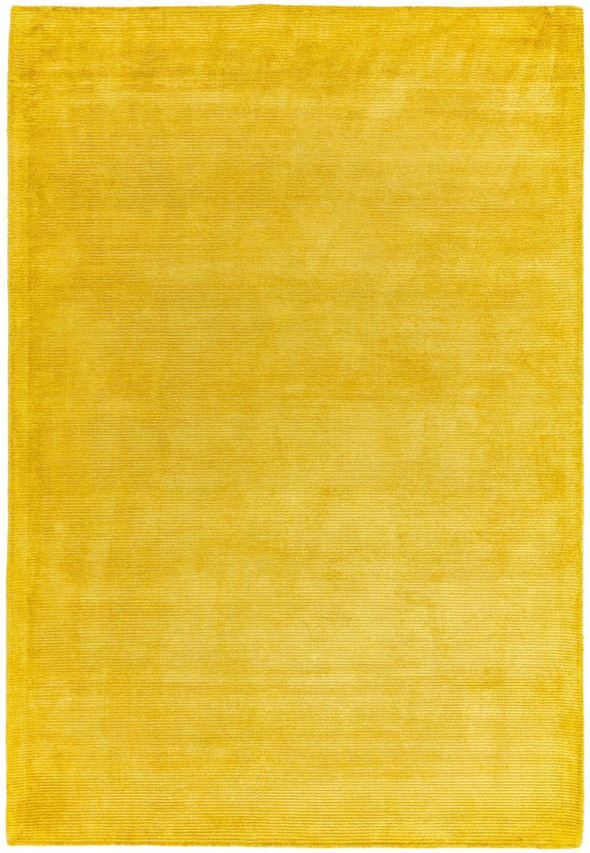 Easy Living - Reko-Rug-mustard Vloerkleed - 160x230 - Rechthoek - Laagpolig Tapijt - Klassiek - Geel