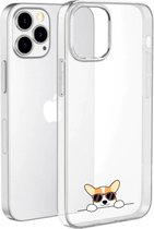 Apple Iphone 12 Mini transparant siliconen hoesje - Hondje * LET OP JUISTE MODEL *