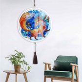 Diamond painting hanger met ronde lijst - Vos