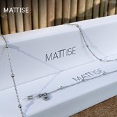 MATTISE Zilver Unisex Staal Geschakelde Brillenkoord met Bolletjes — Brillenkoordje Dames en Heren — Lang Zonnebril Koordje — Brilketting Brilkoord Chain Ketting