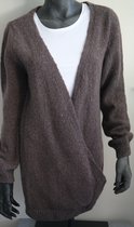 Rue Honoré Wrap Pullover/ Trui - Taupe - Maat M