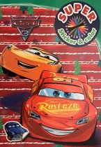 Disney Pixar Cars 3 super stickerboek & kleurboek - Kleuren - Stickers - Kleurboek voor kinderen - Kerst - Winter - Schoencadeautjes - Sinterklaas cadeau
