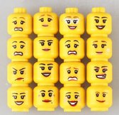 Minifigure Compatibel Hoofden Mini Figure met karakters - Vrouw A - 16 pack