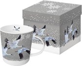 PPD | beker in geschenkdoos | Snowfall cranes