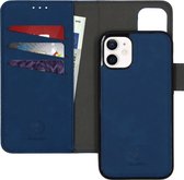 iPhone 12 Mini hoesje bookcase - iPhone 12 Mini wallet case - hoesje iPhone 12 Mini bookcase - Kunstleer - Blauw - iMoshion Uitneembare 2-in-1 Luxe Bookcase