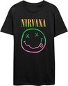 Nirvana - Sorbet Ray Happy Face Heren T-shirt - L - Zwart