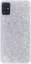 ADEL Premium Siliconen Back Cover Softcase Hoesje Geschikt voor Samsung Galaxy A51 - Bling Bling Glitter Zilver