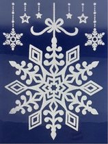 Peha Stickervel Kerst Sneeuwvlokken 29,5 X 40 Cm Wit
