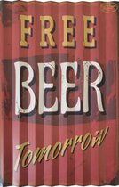 Assiettes métal avec Bières Party Proverbes libre bière texte Rétro mur Motifs Vintage Panneaux muraux Collections anniversaire Mancave cadeau