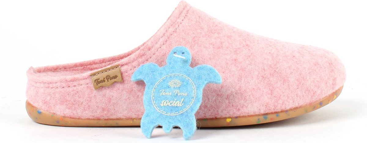 Toni Pons Mona-FR Dames Pantoffels Rosa |  Roze | Gerecyclede PET flessen | Maat 42