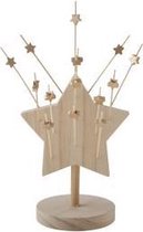 Aperoset Star Incl. Sticks 10x10x16cmwood