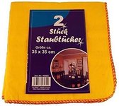 3 x 2 stofdoeken van katoen in geel, stofdoek, katoenen doek