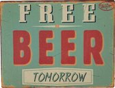 Magneet groen Free Beer Tomorrow - Bier mancave verjaardag cadeau vaderdag kerst sinterklaas