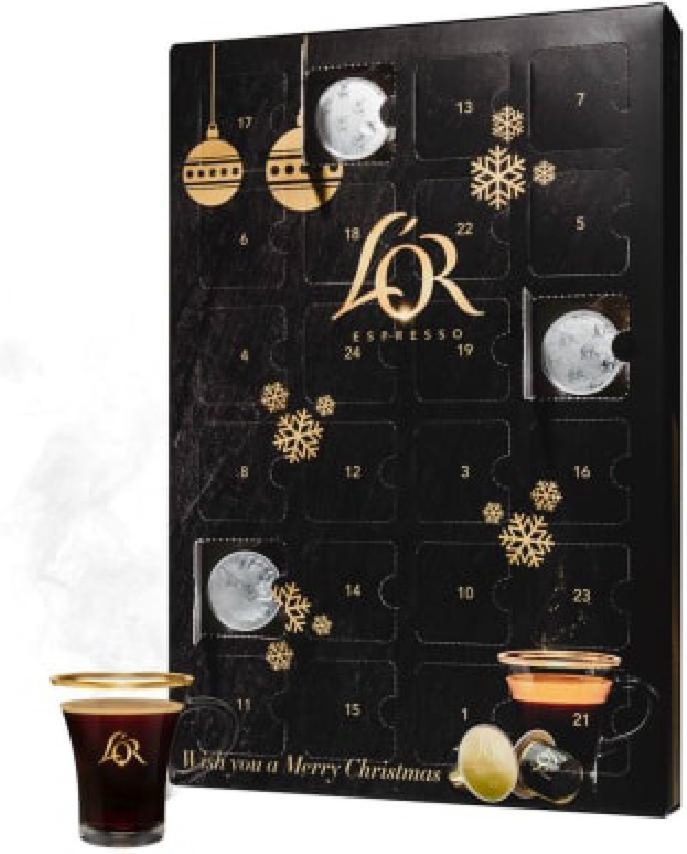L'Or Nespresso Capsule Adventskalender - 24 capsules koffie - kerstcadeau - 