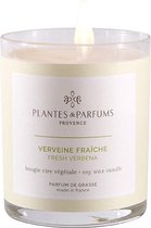 Plantes & Parfums Natuurlijke Fresh Verbena Sojawas Geurkaars  (tevens handcrème) I Frisse geur I 180g I 40u