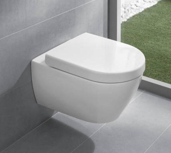 Villeroy en Boch Subway 2.0 DirectFlush toiletset met Geberit reservoir en bedieningsplaat softclose wit - Villeroy & Boch