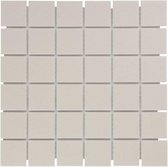 The Mosaic Factory London mozaïektegel 4.8x4.8x0.6cm voor vloer voor binnen en buiten vierkant Keramiek Wit