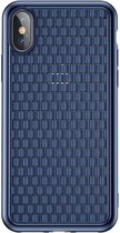 Baseus backcase met geweven materiaal - iPhone X/XS - Blauw