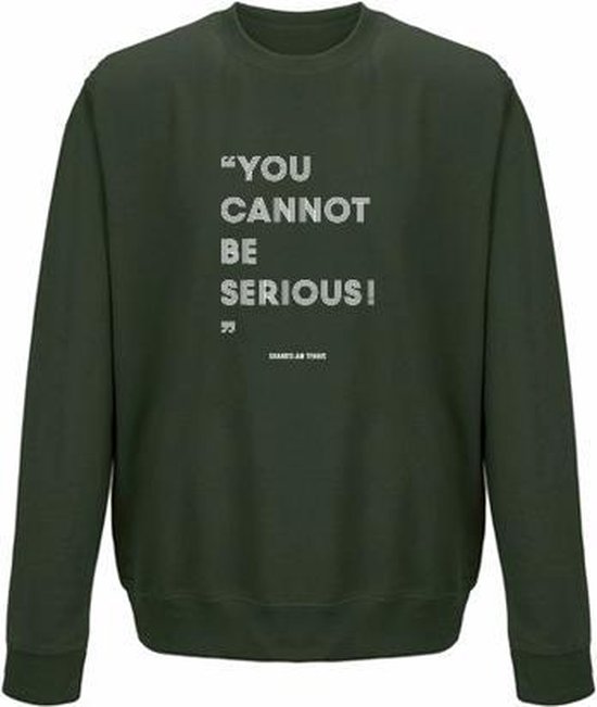 Groene dames tennis sweater - You cannot be serious! | bol.com