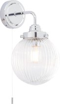 BRILLIANT Kelidge wandlamp chromen hangende binnenverlichting, wandlampen | 1x D45, E14, 25W, geschikt voor hanglampen (niet inbegrepen) | A ++ | Met trekschakelaar