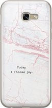 Samsung Galaxy A5 2017 hoesje siliconen - Today I choose joy - Soft Case Telefoonhoesje - Tekst - Grijs