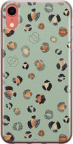 Leuke Telefoonhoesjes - Hoesje geschikt voor iPhone XR - Luipaard baby leo - Soft case - TPU - Luipaardprint - Blauw