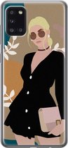 Samsung Galaxy A31 hoesje siliconen - Abstract girl - Soft Case Telefoonhoesje - Print / Illustratie - Multi