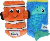 AFP Sock cuddler - Sea sock - 2 pack Speelgoed voor katten - Kattenspeelgoed - Kattenspeeltjes